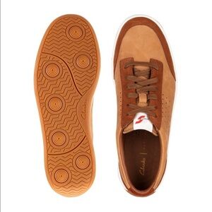 Clarks Retro Inspired Leather Shoes Tan Size 7.5M